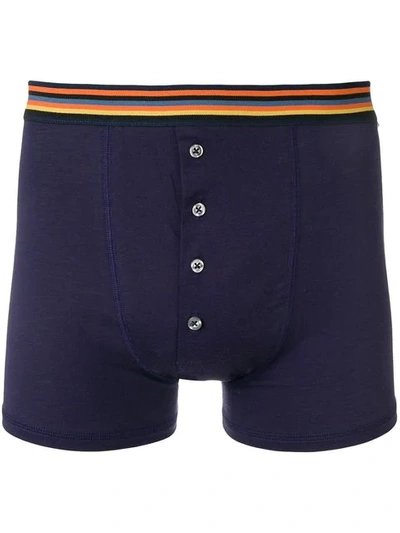 Paul Smith Buttoned Boxer Shorts In 47 Purple