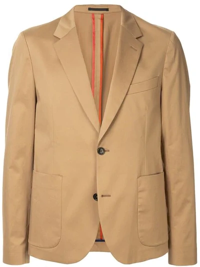 Paul Smith Boxy Fit Blazer In Brown