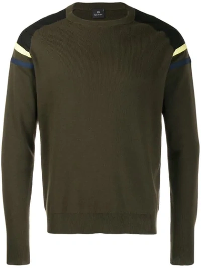 Paul Smith Striped Jumper In Green