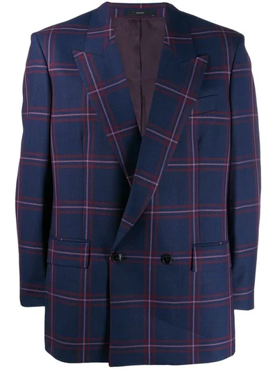 Paul Smith Check Double In 47 Navy Red