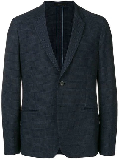 Paul Smith Checkered Blazer In Blue