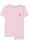 LOEWE ASYMMETRIC EMBROIDERED COTTON-JERSEY T-SHIRT