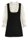 MIU MIU TWO-IN-ONE BLOUSE & PINAFORE DRESS