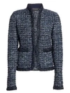 ST JOHN Novelty Ribbon Tweed Knit Jacket