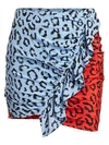 A.L.C Geller Leopard Print Sretch Silk Mini Skirt