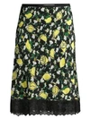 DIANE VON FURSTENBERG Chrissy Floral Silk Knee-Length Skirt