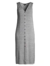 LAFAYETTE 148 Button Front Linen Blend Knit Dress
