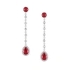 ATELIER SWAROVSKI LOLA LONG DROP EARRINGS SWAROVSKI CREATED RUBIES,3082399