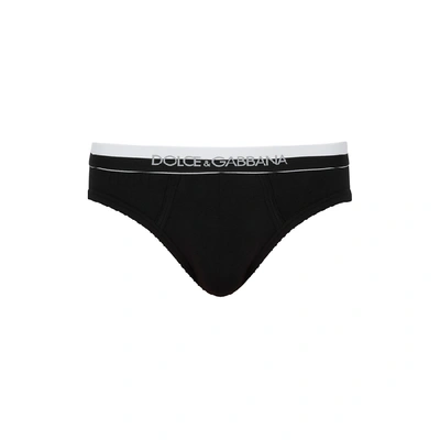 Dolce & Gabbana Black Stretch-cotton Briefs