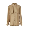 BURBERRY Cape detail silk oversized shirt