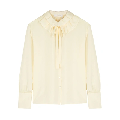 Chloé Cream Silk Crepe De Chine Shirt