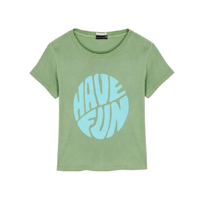 Mother Little Goodie Goodie Printed T-shirt In Have Fun- Fern