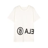 MM6 MAISON MARGIELA MM6 BY MAISON MARGIELA OFF-WHITE PRINTED COTTON T-SHIRT,3048457