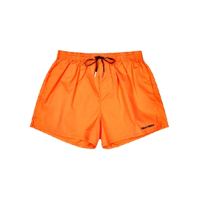 Dsquared2 Orange Shell Swimshorts In Orange And Other