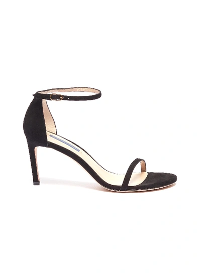 Stuart Weitzman Nudistsong 105mm High Heel Stappy Sandal In Black Nero Nocturn