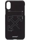 Off-white Arrow Logo Iphone X Case In Black