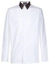 Fendi Logo Collar Tailored Shirt In White