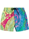 VERSACE VERSACE BAROQUE SWIM SHORTS - 粉色