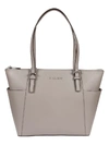 Michael Kors Jet Set Large Tote In Pearl Grey