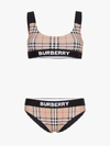 BURBERRY BURBERRY VINTAGE CHECK LOGO BIKINI,801243313604903