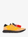 OFF-WHITE OFF-WHITE YELLOW AND BLACK RUNNING LOGO trainers,OMIA127E19D38046606014037345