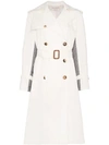 ALEXANDER MCQUEEN CONTRAST CHECK TRENCH COAT