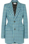 BALENCIAGA HOURGLASS CHECKED WOOL BLAZER