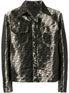 FENDI LOGO PATTERN OVERSHIRT JACKET