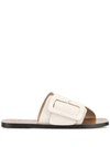 ATP ATELIER FLAT BUCKLED SANDALS