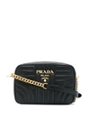 Prada Diagramme Crossbody Bag - Black