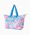 Lilly Pulitzer Women's Getaway Packable Tote Bag In Pink, Shell Me Something Good -  In Multicolor