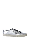 Saint Laurent Silver Used-look Court Classic Sl/06 Sneakers In Argento