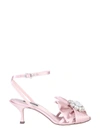 DOLCE & GABBANA SANDAL WITH BOW AND CRYSTALS,10970550