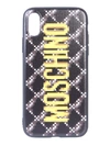 Moschino Logo Print Quilted Iphone Xs Max Cover In Multicolor