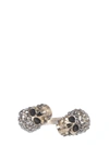 ALEXANDER MCQUEEN TWIN SKULL RING,10970308