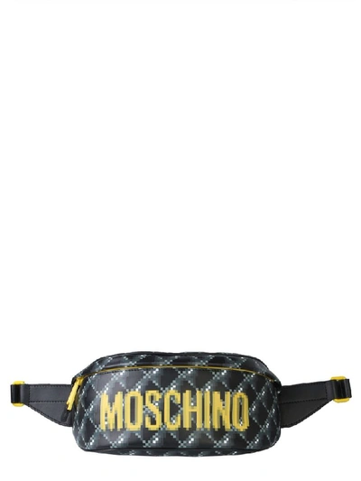 Moschino Logo Pouch In Black