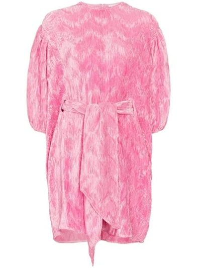 Ganni Puff Sleeve Mini Dress - 粉色 In Pink