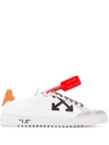 Off-white 2.0 Logo Leather Low-top Sneakers In White