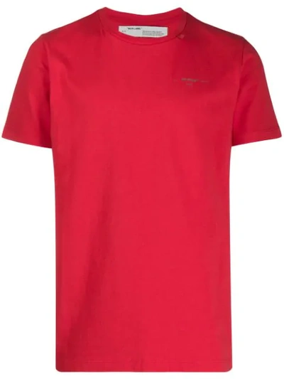 Off-white Unfinished Short-sleeve Tee - 红色 In Red