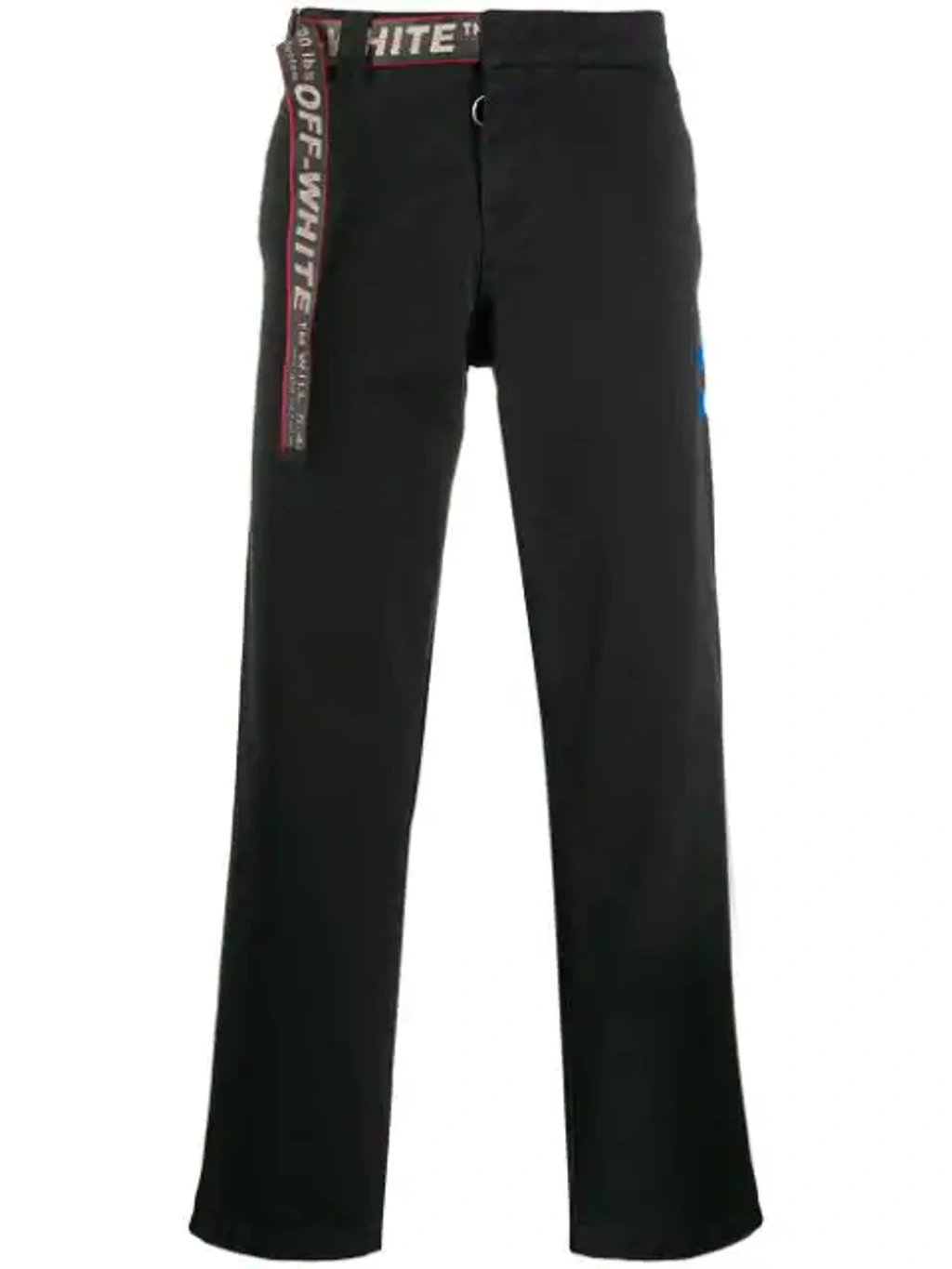 【18％OFF】 Off-white ModeSens | Black In Belt W/logo Pants Chino Cotton パンツ