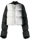 RICK OWENS RICK OWENS COLOUR BLOCK PUFFER JACKET - 黑色