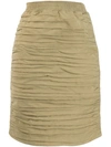 GUCCI GUCCI PRE-OWNED PLEATED SKIRT - NEUTRALS