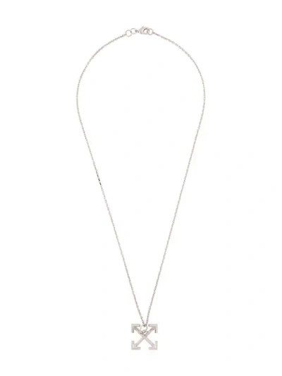Off-white Cross Pendant Necklace - 金属色 In Metallic