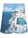 Orlebar Brown Bulldog Roc Pool Photographic-print Swim Shorts In Blue