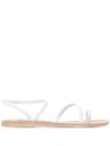Ancient Greek Sandals Eleftheria Braided Leather Sandals In White