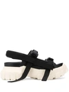 RICK OWENS RICK OWENS BUCKLED SANDALS - 黑色