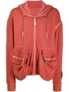 A-COLD-WALL* A-COLD-WALL* BACK POCKET ZIPPED HOODIE - RED