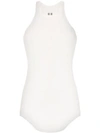 Rick Owens Ribbed Tank Top In White