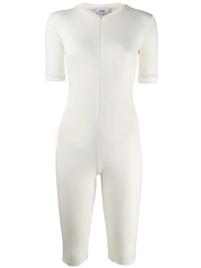 Atu Body Couture Demo机车连身长裤 - 白色 In White