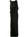 RICK OWENS RICK OWENS DRAPED LONG DRESS - 黑色